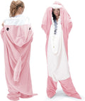 Touchat Shark Blanket Onesie for Adult - Cozy Oversized Flannel