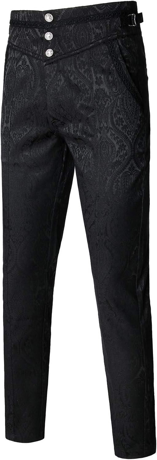 VATPAVE Mens Gothic Pants for Steampunk and Cosplay Events