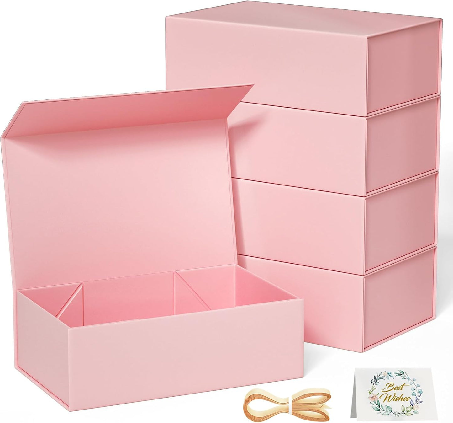 5 Pack Pink Gift Box with Magnetic Closure for Special Occasions