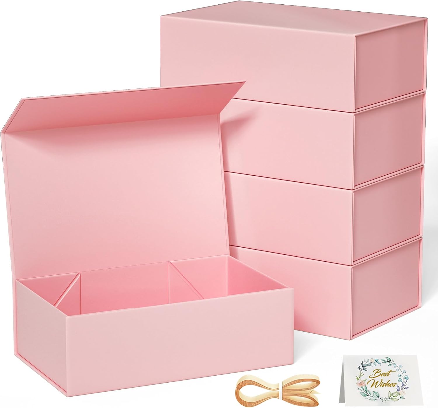 5 Pack Pink Gift Box with Magnetic Closure for Special Occasions