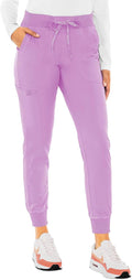 Women's Jogger Scrub Pants with Rib Waistband and Cargo Pocket
