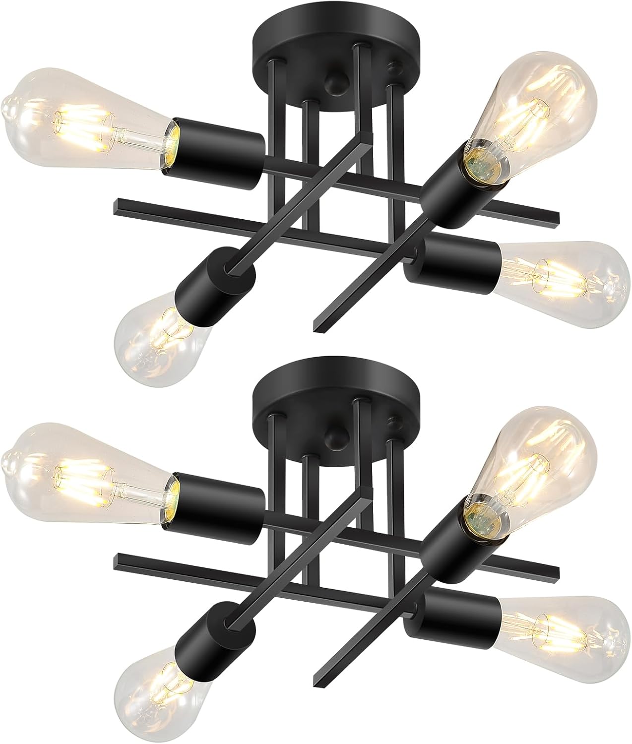 Modern 4-Light Sputnik Chandelier for Stylish Home Lighting