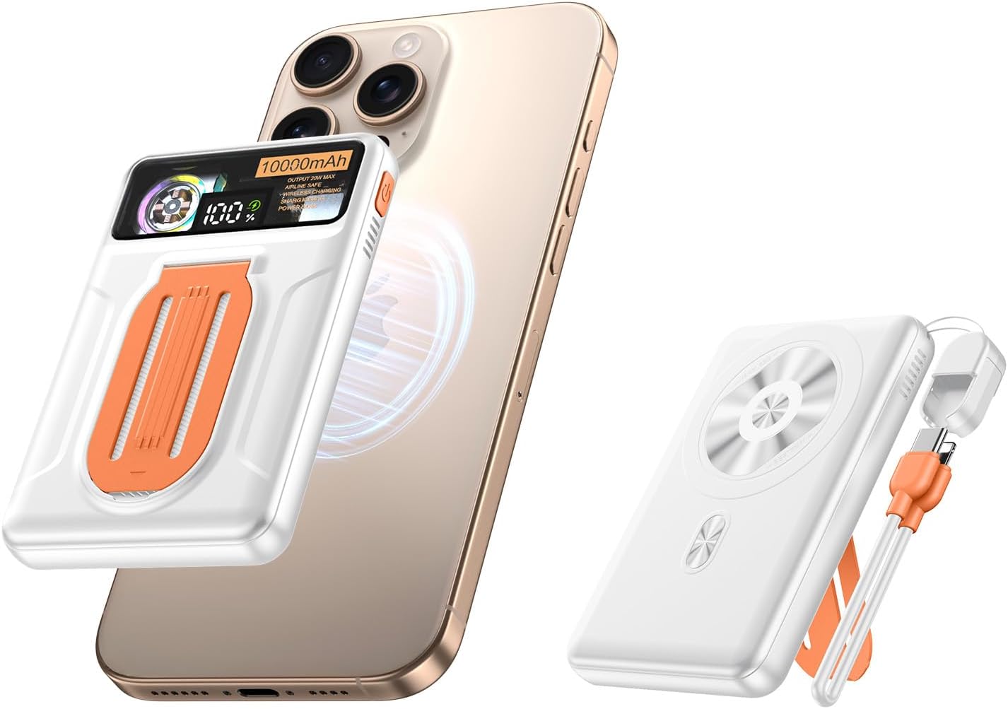 Magnetic Power Bank 10000mAh with Active Cooling for iPhone