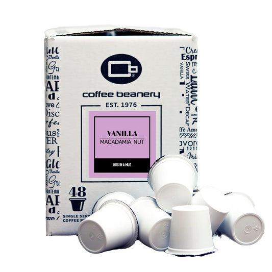 Vanilla Macadamia Nut Coffee Pods - Delicious Medium Roast 48ct