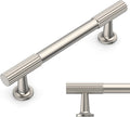 Brushed Satin Nickel Cabinet Pulls 3.75 in Hole Centers - 10 Pack