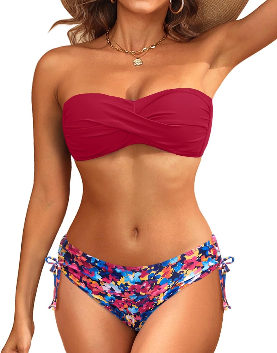 Women's Strapless Bandeau Bikini Set for Summer Fun and Style