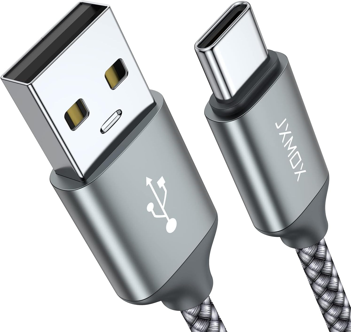 Fast Charge 3A USB C Cable 2-Pack - iPhone/Samsung/LG Compatible