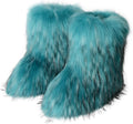Faux Fur Boots for Women Mid-Calf Snow Boots - Fluffy Warm Comfort