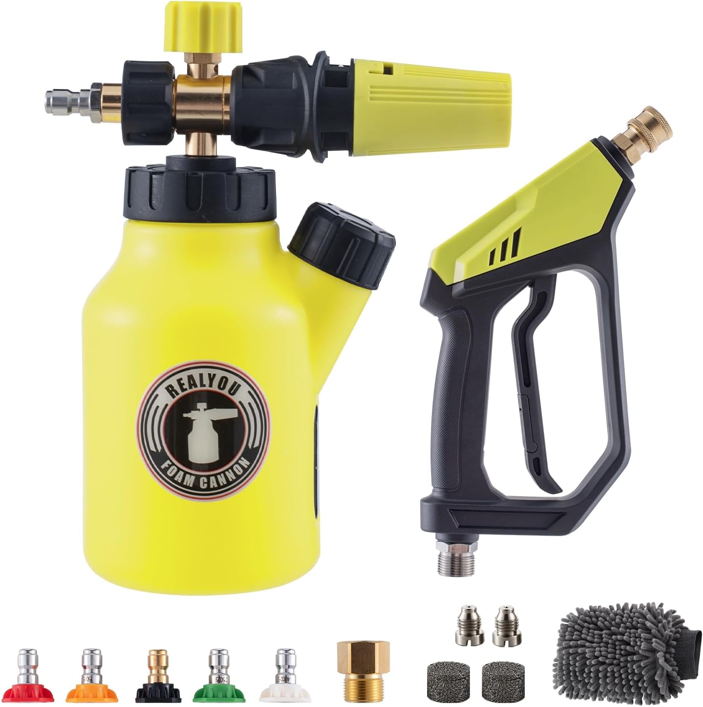 REALYOU Pressure Washer Gun with Foam Cannon for Car Wash