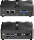 WEIDIAN Fanless Mini PC N100 - Compact 4K Dual-Display Mini Computer