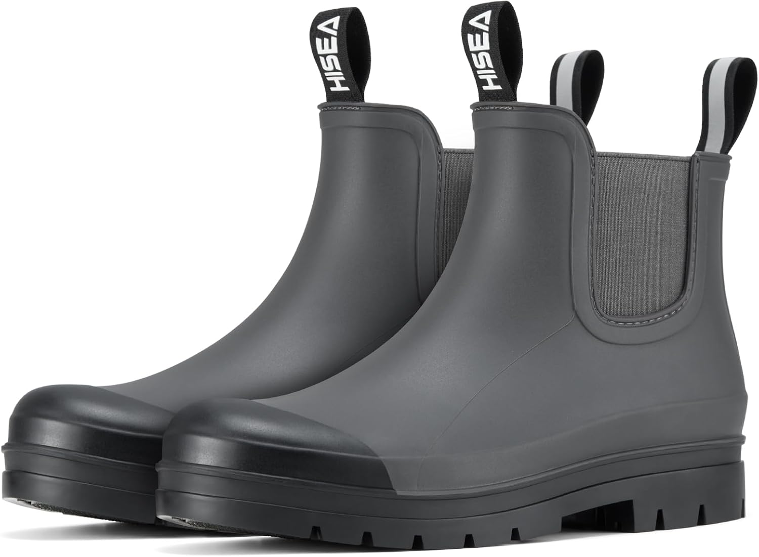 HISEA Women's Short Rain Boots - Stylish Waterproof Chelsea Boots