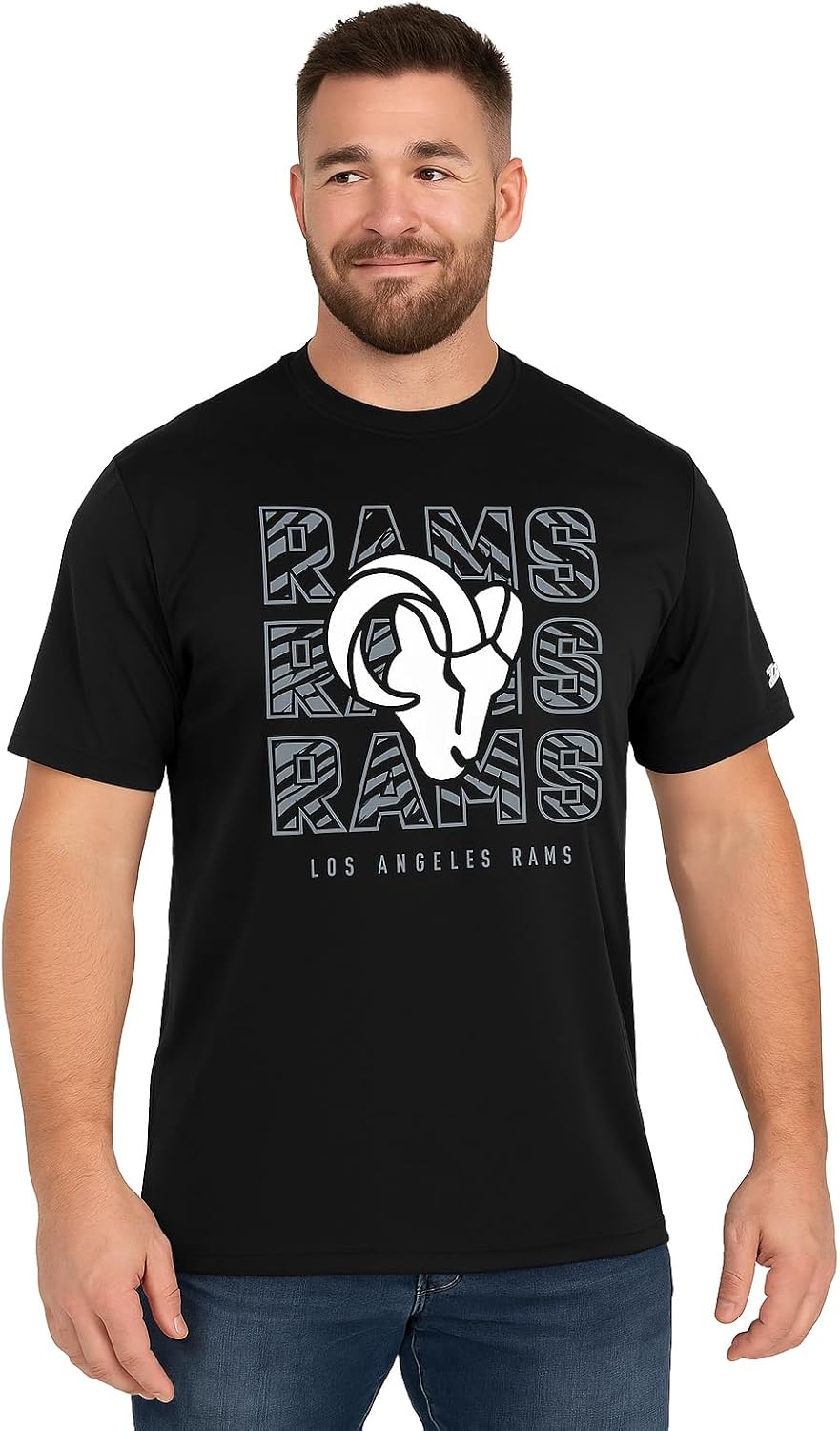 Zubaz NFL Men's Short Sleeve Team Graphic T-Shirt for Fans
