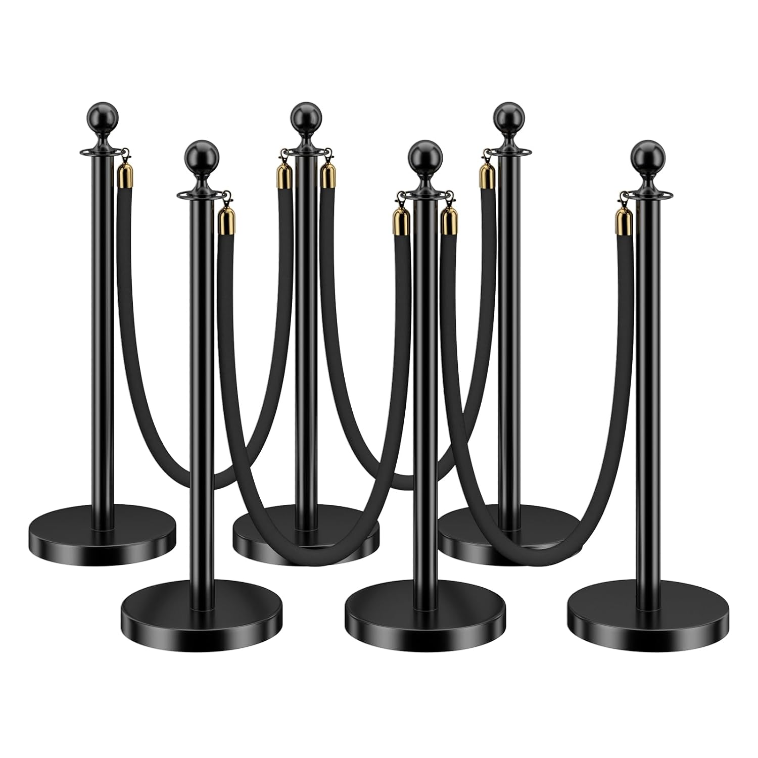 LOVMOR 6PCS Stanchion Post Set for Crowd Control and Events