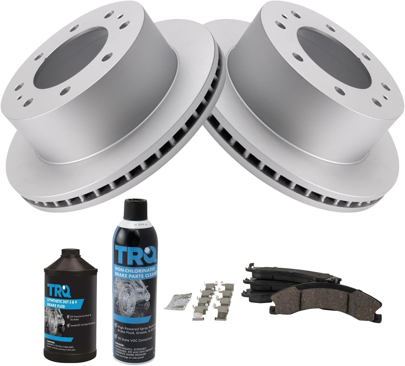 TRQ Rear Brake Pad & Rotor Kit for 2011-2019 Chevrolet & GMC