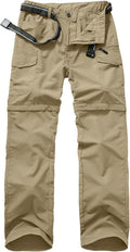 Mens Hiking Convertible Pants Quick Dry Zip Off Lightweight Cargo