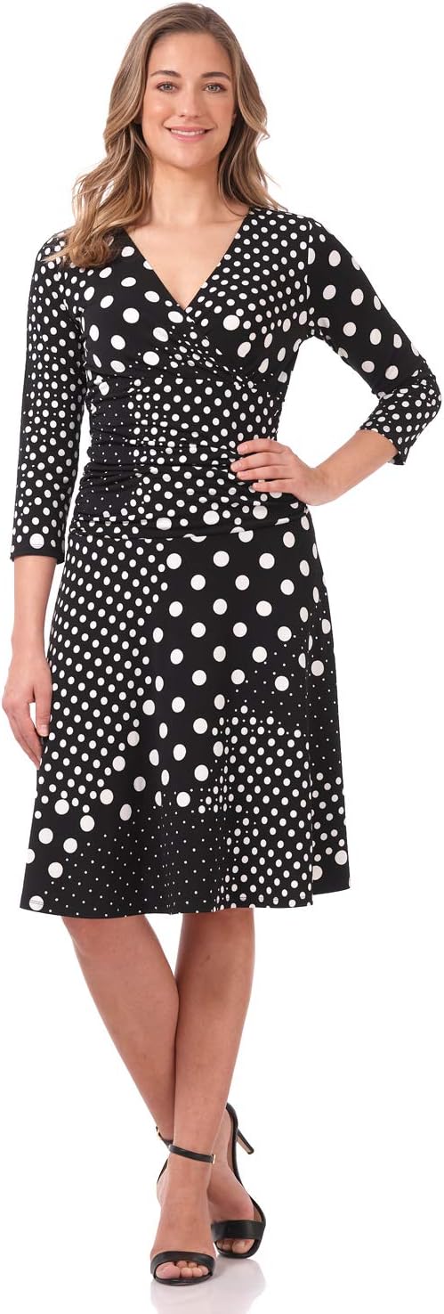 Rekucci Women's Slimming 3/4 Sleeve Fit-and-Flare Dress Review