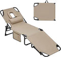 Candockway 5-Fold Lounge Chair Outdoor Tanning Chair - Portable, 450lb