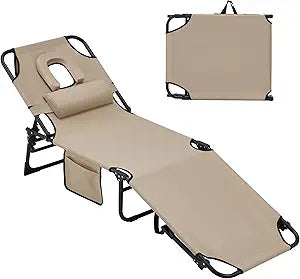 Candockway 5-Fold Lounge Chair for Beach and Patio Relaxation