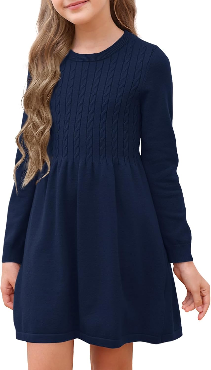 Fommykin Girls Sweater Dress for Fall Winter - Cute & Stylish