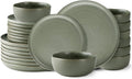AmorArc Dinnerware Sets Wavy Rim Plates and Bowls - Service for 8