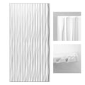 3D Wavy PVC Wall Panels 46.2 Sq. Ft. Pack of 6 - Textured White Panels