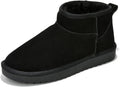 Genuine Suede Ankle Boots for Women - Warm, Water-Resistant Winter