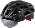Basecamp Bike Helmet with Rear Light & Magnetic Goggles for Safety