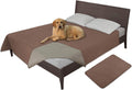 100% Waterproof Dog Bed Cover 86x82 in Brown - Non-Slip Sofa Protector