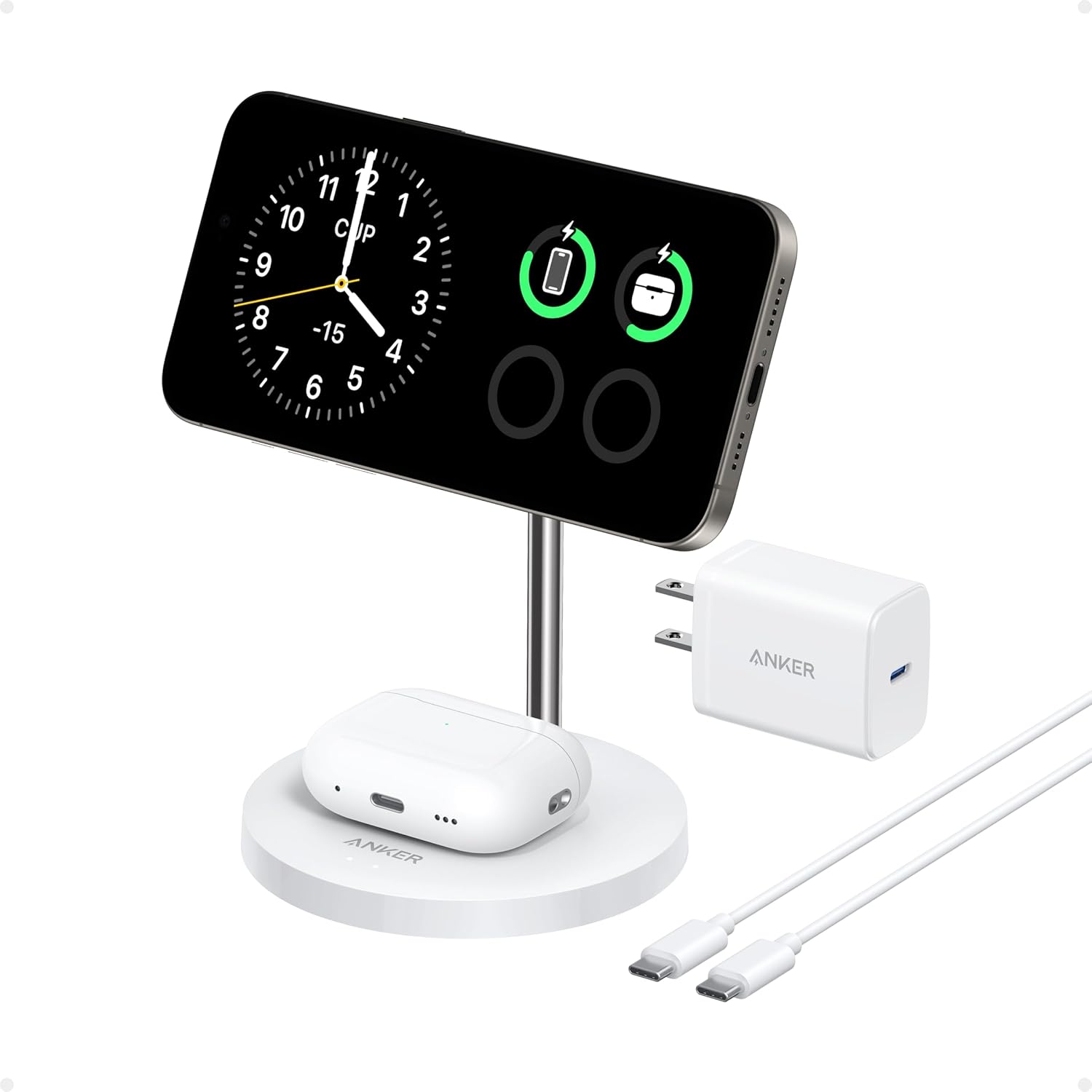 Anker 2-in-1 MagSafe Charger Stand - Fast Wireless Charging