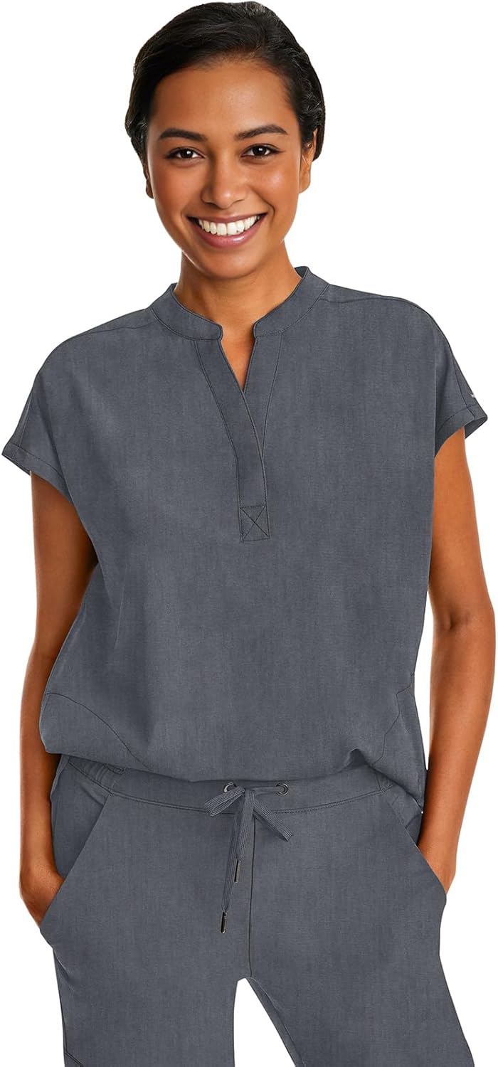 Healing Hands Women's Relaxed Fit Journey Scrub Top with Pockets