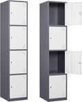Letaya Metal Lockers 71 in 4-Door Steel Cabinet - Lockable Storage