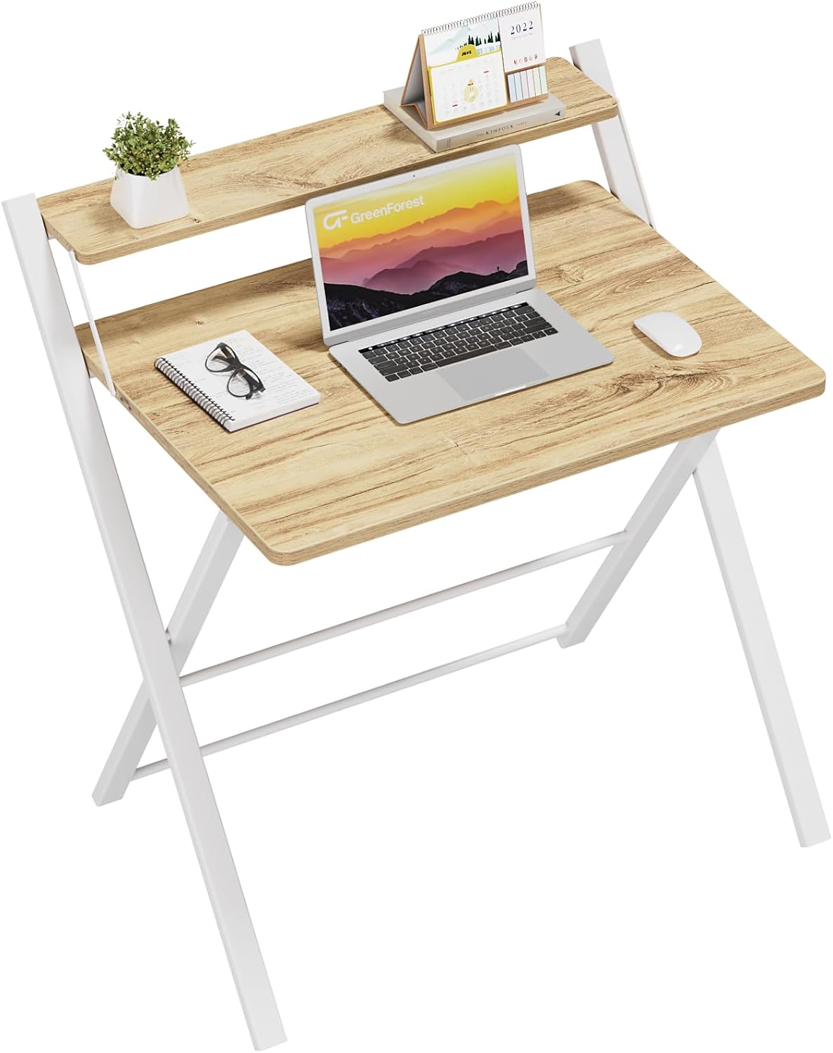GreenForest Folding Desk No Assembly Required for Home Office