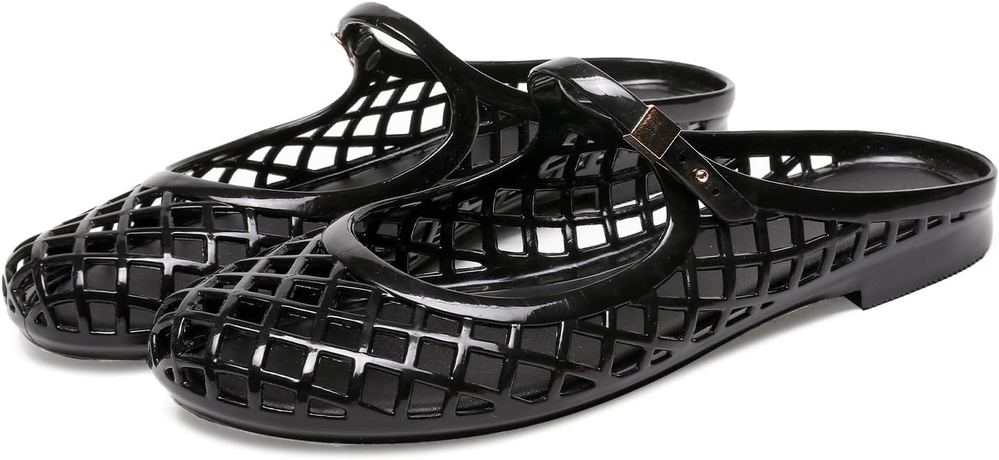 Clear Jelly Slide Sandals for Women - Comfortable Beach Mules