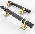 3.75 in Matte Black and Gold Cabinet Handles - Stylish Upgrade