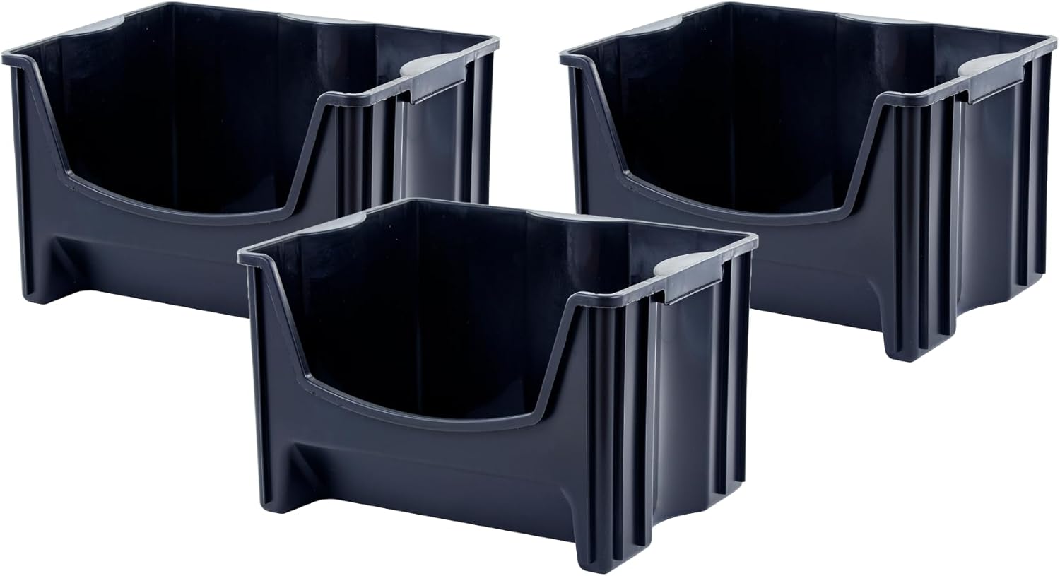 Mighty Tuff Jumbo Stackable Storage Bins for Home and Garage