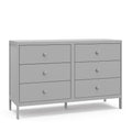 Graco Theo 6 Drawer Dresser (Pebble Gray) - Safe Nursery Storage
