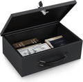 Fireproof Document Box with Key Lock - Compact Safe for Papers
