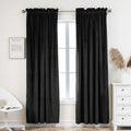 Velvet Blackout Curtains 52in x 95in - Heavy Thermal Drapes