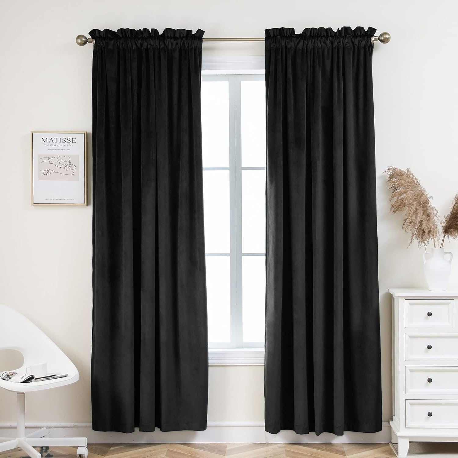 Blackout Velvet Curtains - Thermal Insulated 52x95 | 2 Panels