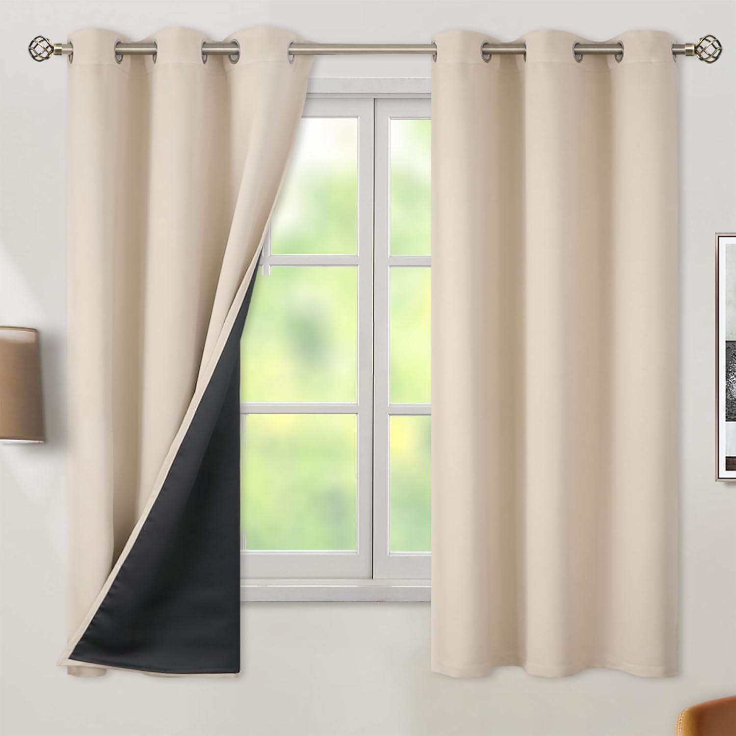 BGment Thermal Insulated Blackout Curtains for Total Light Blocking