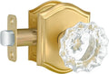 Crystal Glass Gold Door Knob for Passage Interior Doors