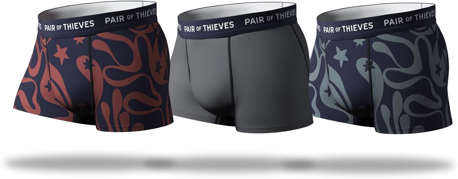Pair of Thieves Super Fit Mens Trunks Underwear 2 & 3 Pack
