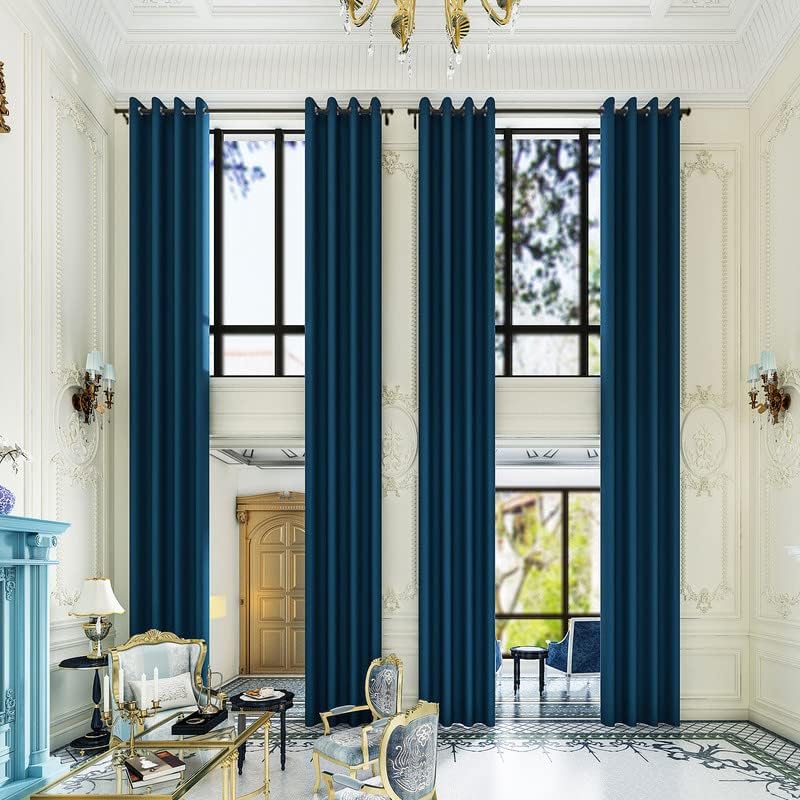 Grichril: 20ft Extra Long Navy Blackout Curtain