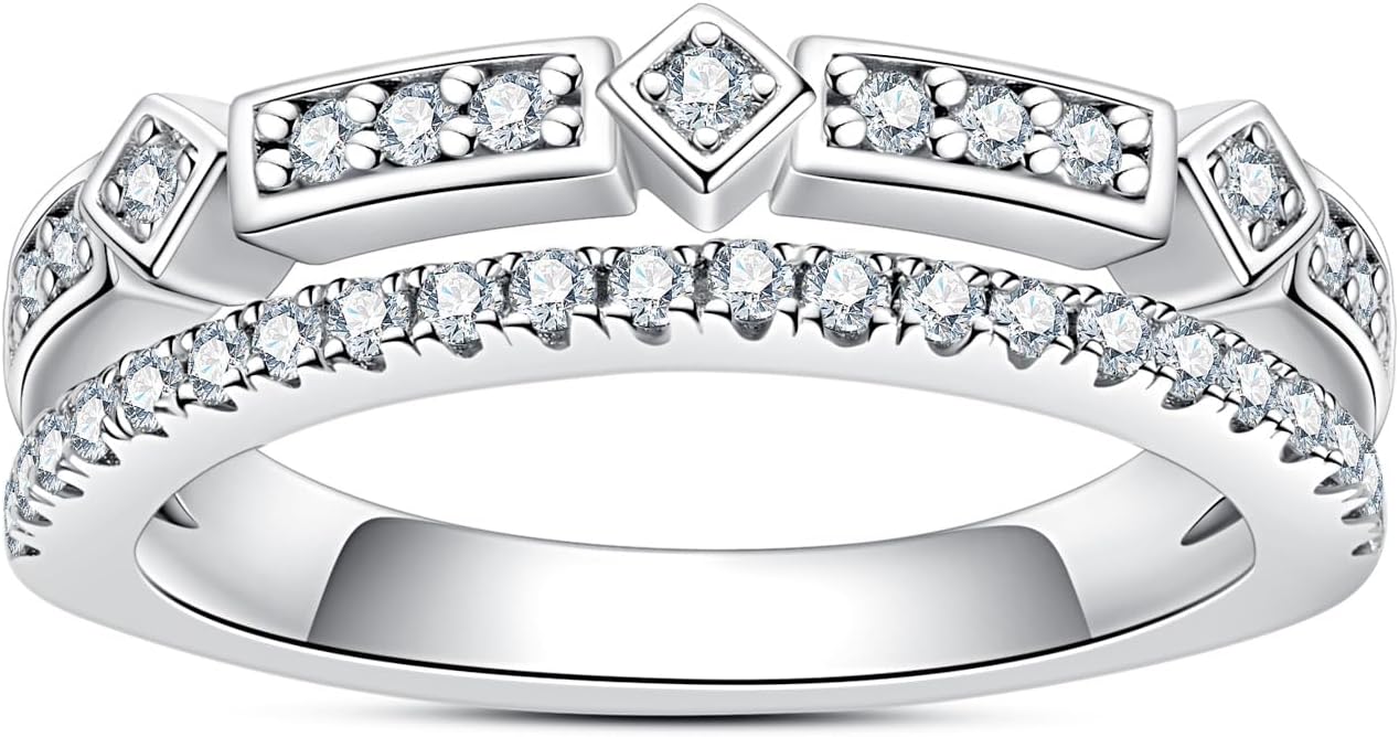 Moissanite Eternity Rings Wedding Bands for Timeless Elegance