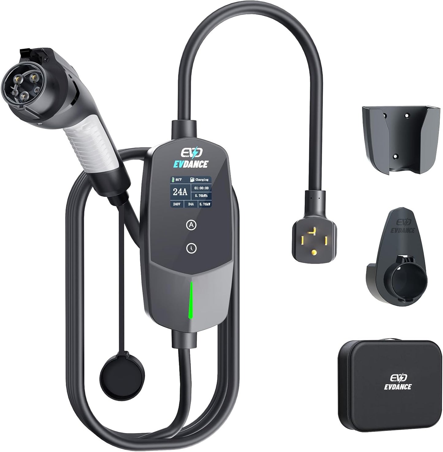 Level 2 EV Charger 24Amp 240V with 25FT Cable for Home Use