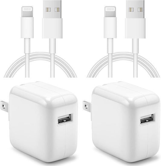 Fast Charge Duo: 2-Pack Wall Chargers with 6FT Cable