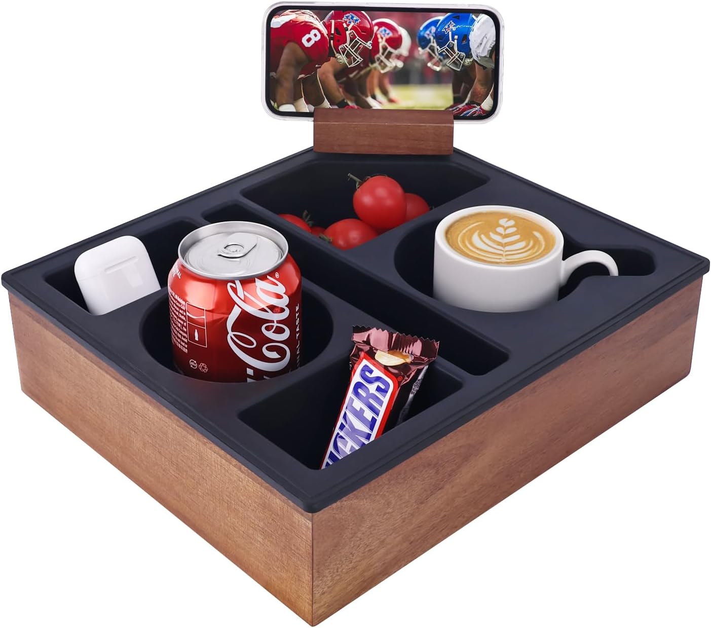 Couch Cup Holder Tray for Drinks and Snacks - Hitseon Caddy