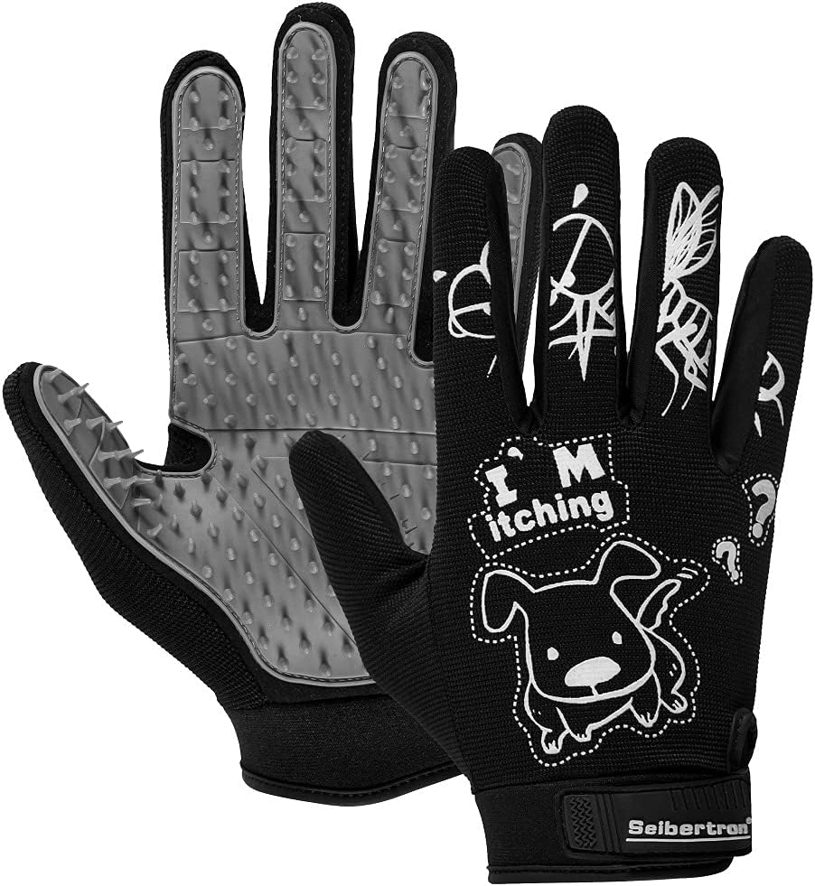 Seibertron Pet Hair Remover Gloves - All Sizes Fit All