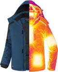 Graphene Men Heated Jacket Coat with 18400 mAh Battery Pack - Warm All