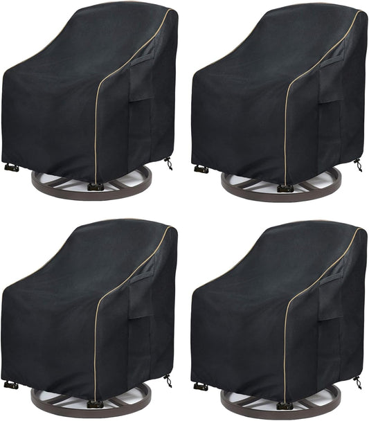Patio Swivel Chair Cover 4 Pack for Heavy Duty Protection